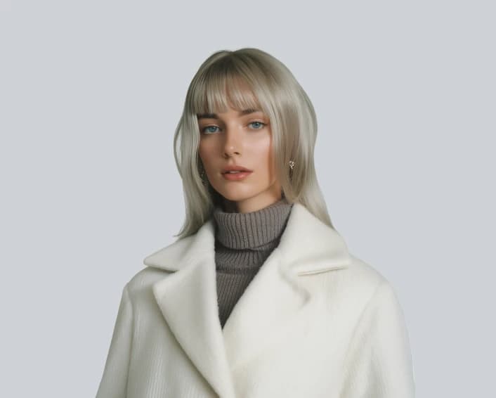 Ivory Frost Classic Overcoat